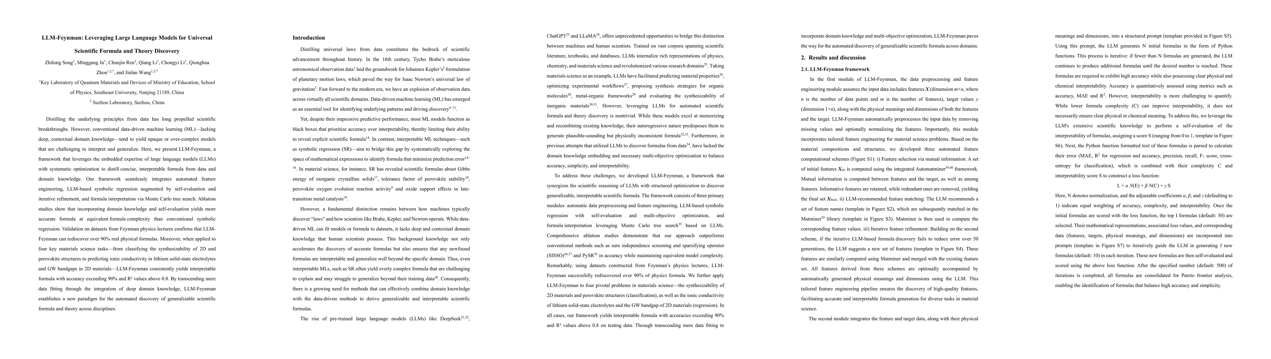 Thumbnail for LLM-Feynman: Leveraging Large Language Models for Universal Scientific
  Formula and Theory Discovery