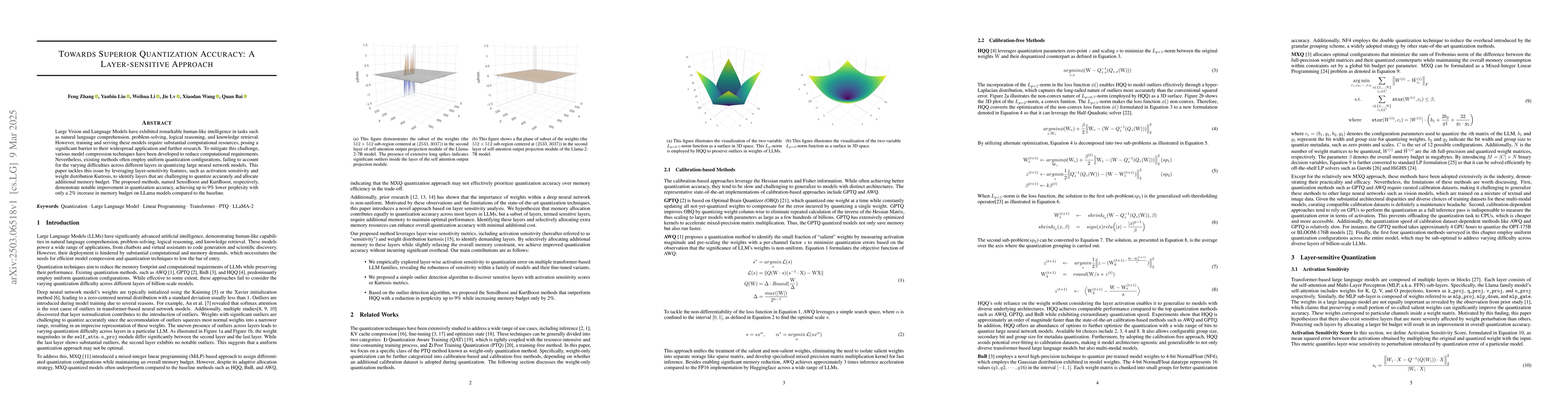 Thumbnail for Towards Superior Quantization Accuracy: A Layer-sensitive Approach