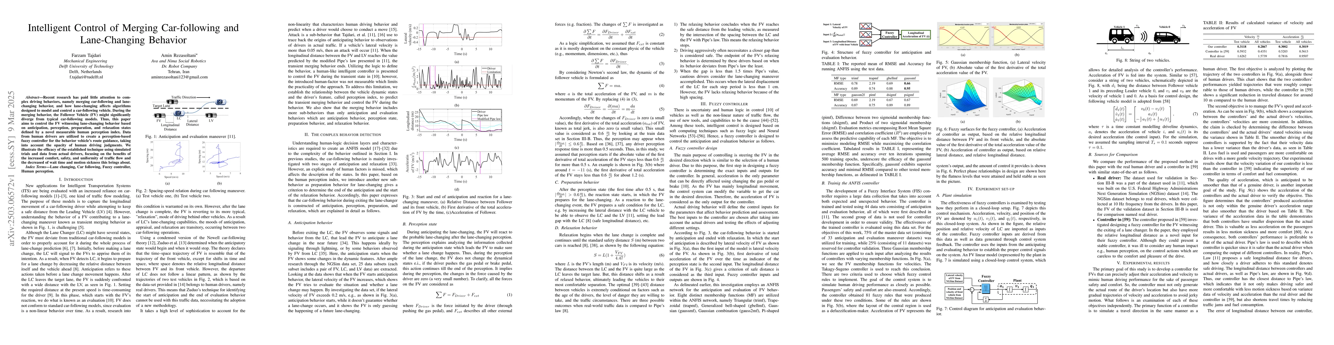 Thumbnail for Intelligent Control of Merging Car-following and Lane-Changing Behavior