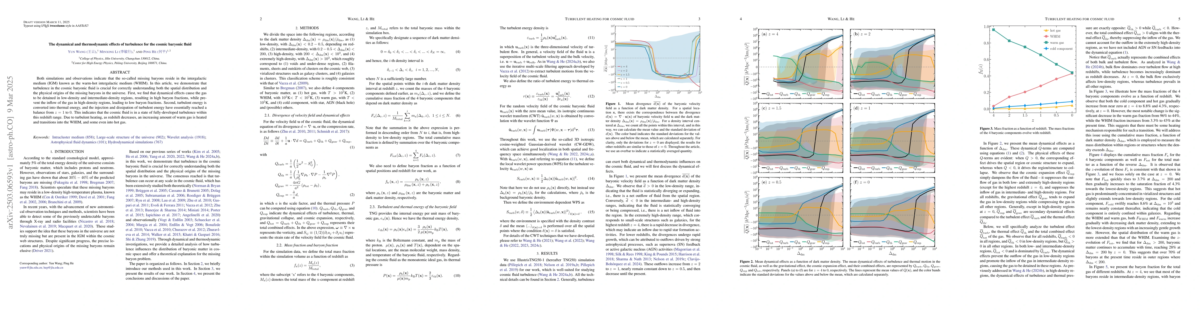 Thumbnail for The dynamical and thermodynamic effects of turbulence for the cosmic
  baryonic fluid