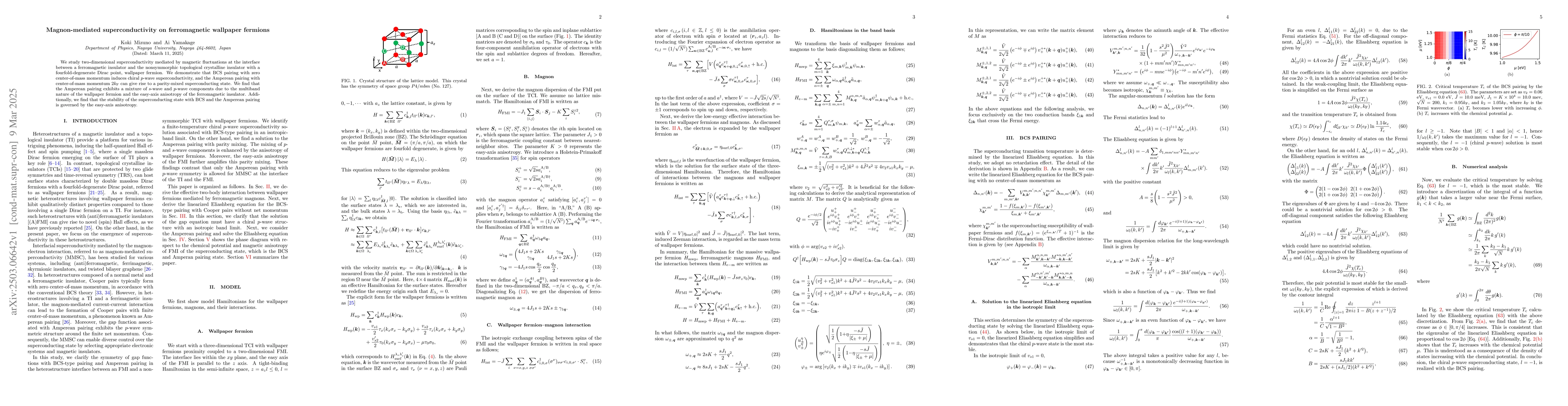 Thumbnail for Magnon-mediated superconductivity on ferromagnetic wallpaper fermions