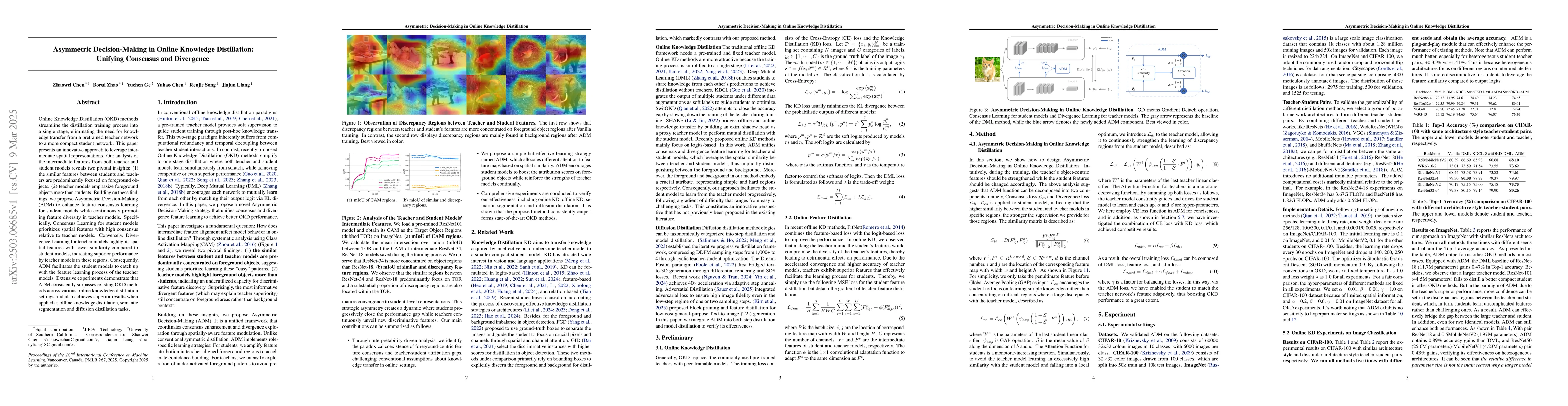Thumbnail for Asymmetric Decision-Making in Online Knowledge Distillation:Unifying
  Consensus and Divergence