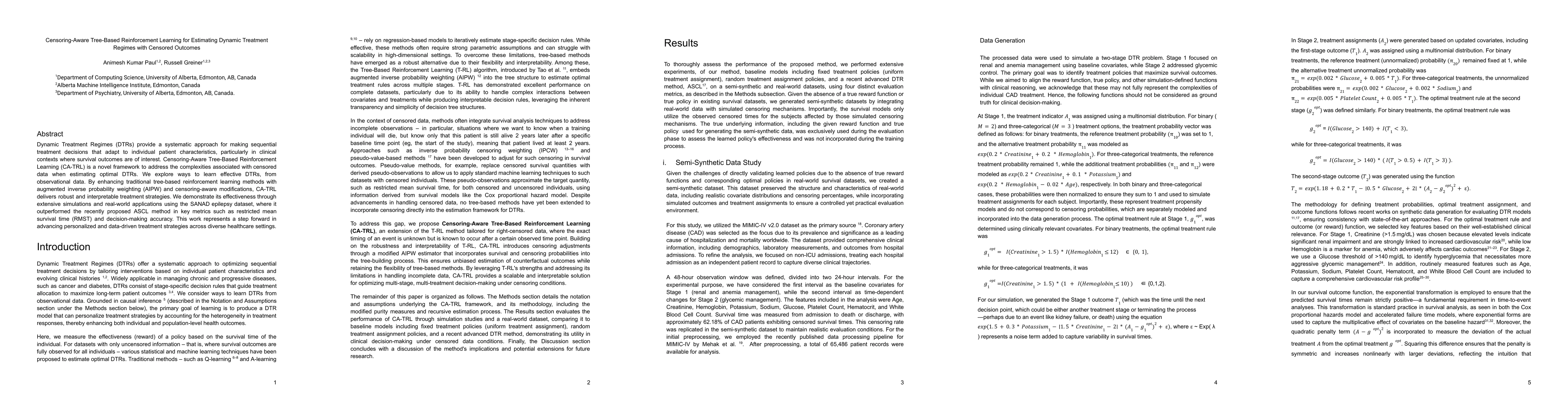 Thumbnail for Censoring-Aware Tree-Based Reinforcement Learning for Estimating Dynamic
  Treatment Regimes with Censored Outcomes