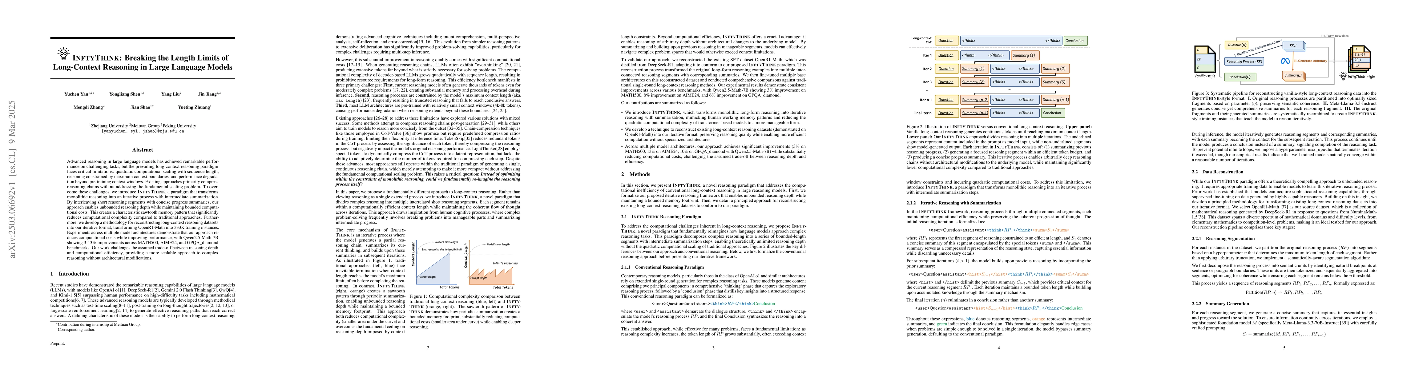 Thumbnail for InftyThink: Breaking the Length Limits of Long-Context Reasoning in
  Large Language Models