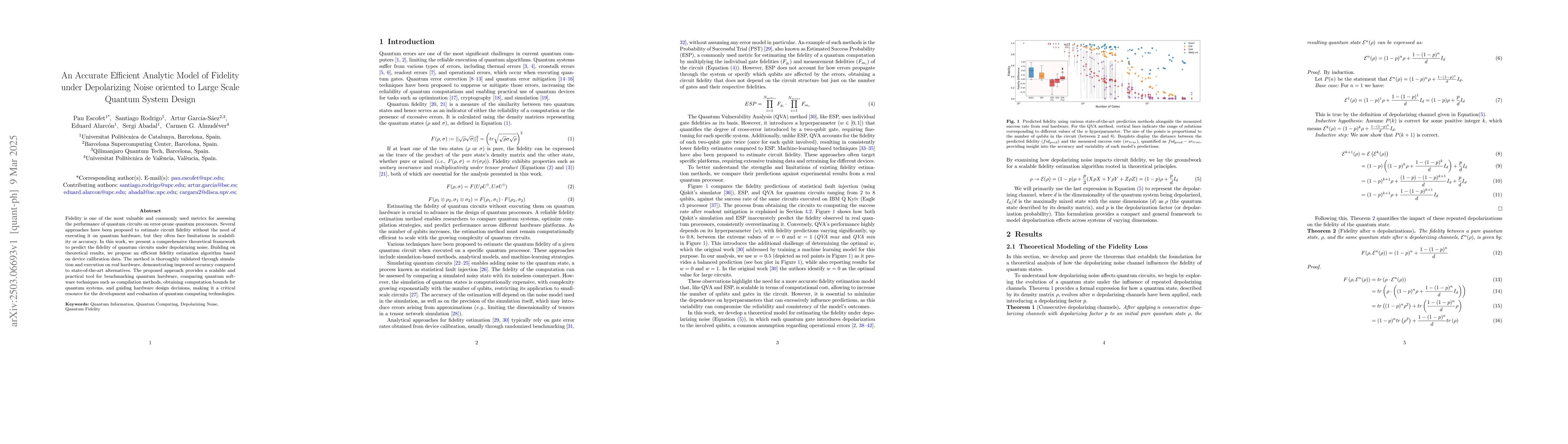 Thumbnail for An Accurate Efficient Analytic Model of Fidelity under Depolarizing
  Noise oriented to Large Scale Quantum System Design