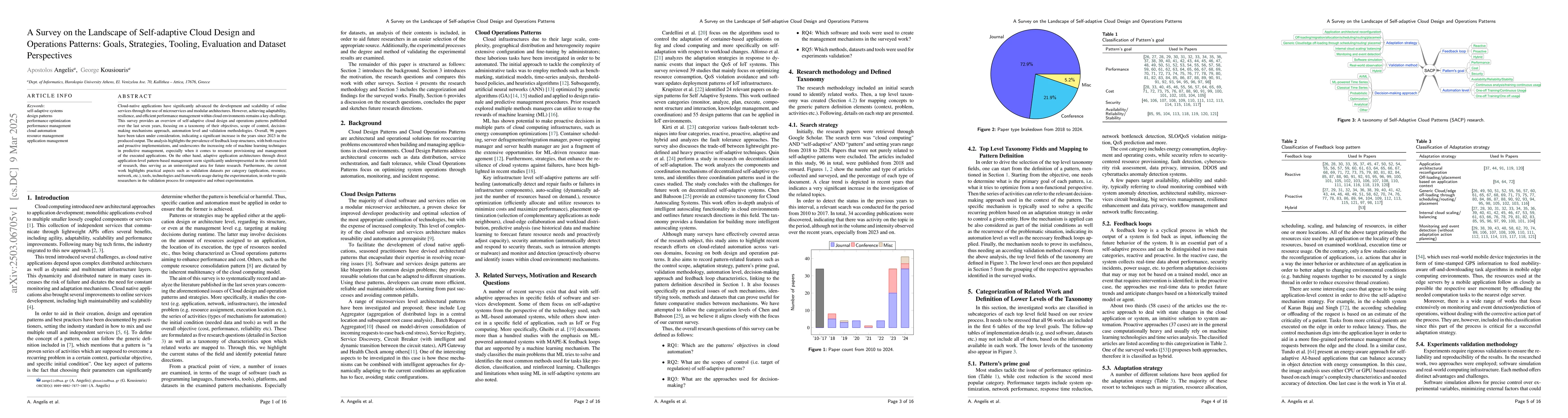 Thumbnail for A Survey on the Landscape of Self-adaptive Cloud Design and Operations
  Patterns: Goals, Strategies, Tooling, Evaluation and Dataset Perspectives