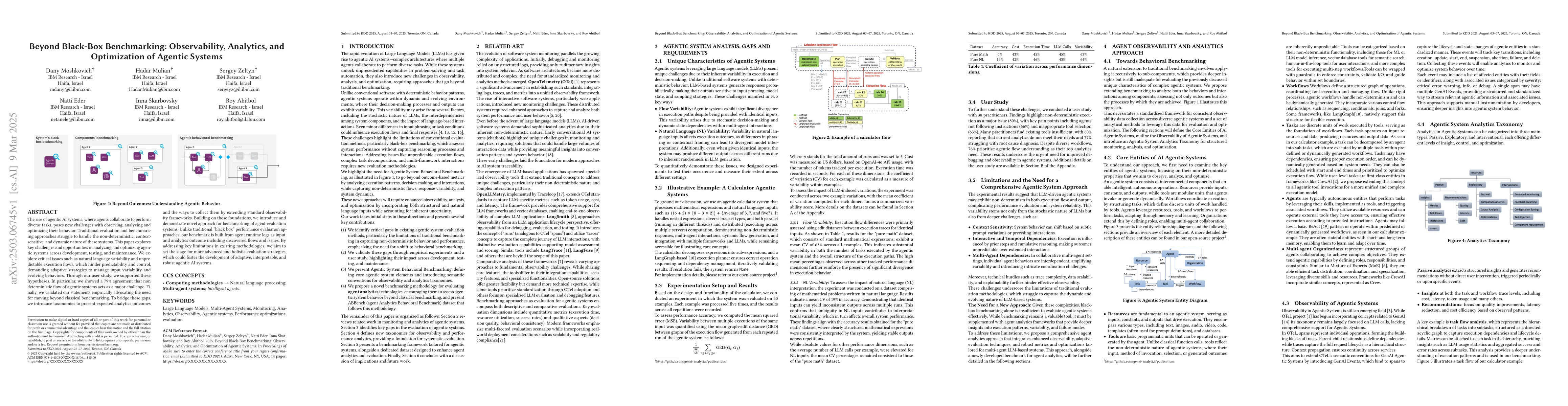 Thumbnail for Beyond Black-Box Benchmarking: Observability, Analytics, and
  Optimization of Agentic Systems