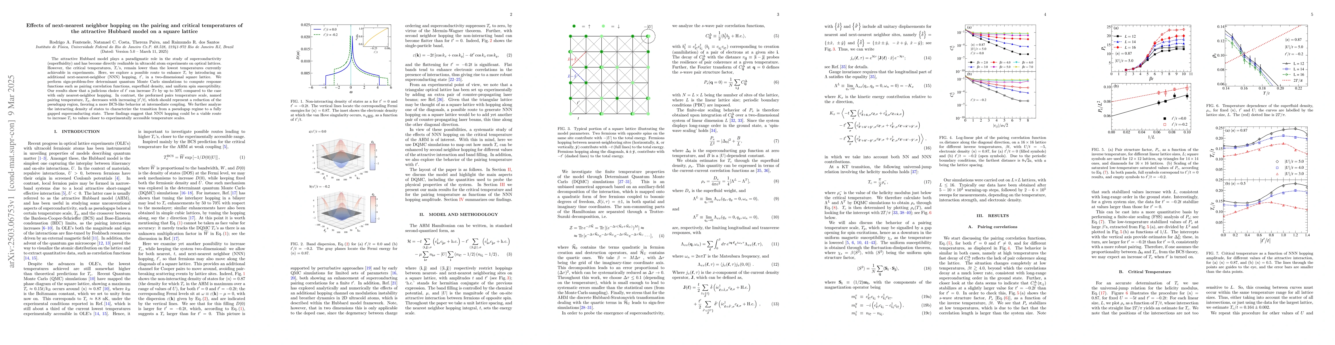Thumbnail for Effects of next-nearest neighbor hopping on the pairing and critical
  temperatures of the attractive Hubbard model on a square lattice