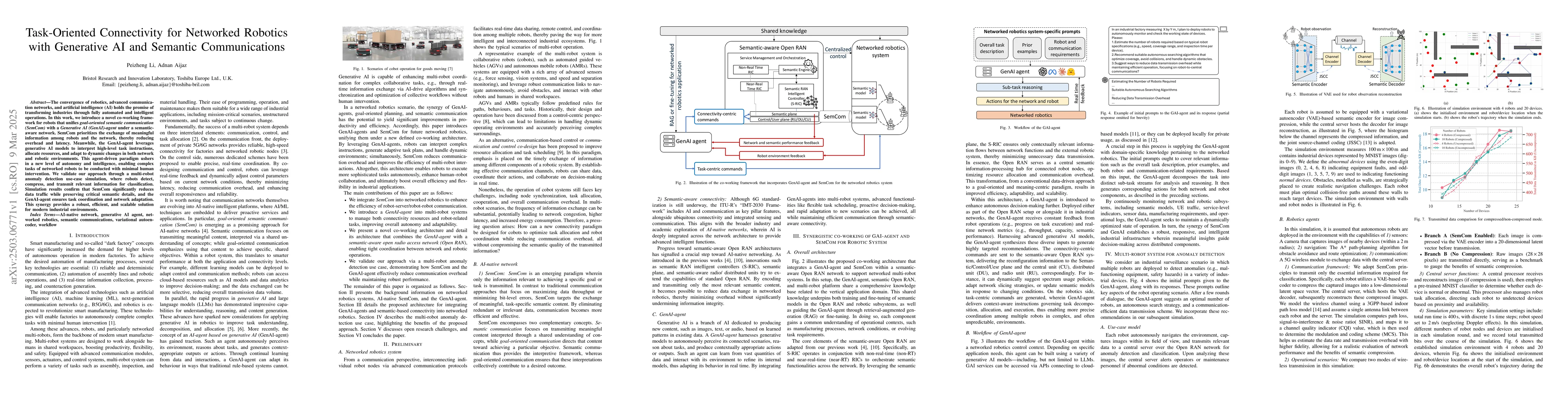 Thumbnail for Task-Oriented Connectivity for Networked Robotics with Generative AI and
  Semantic Communications