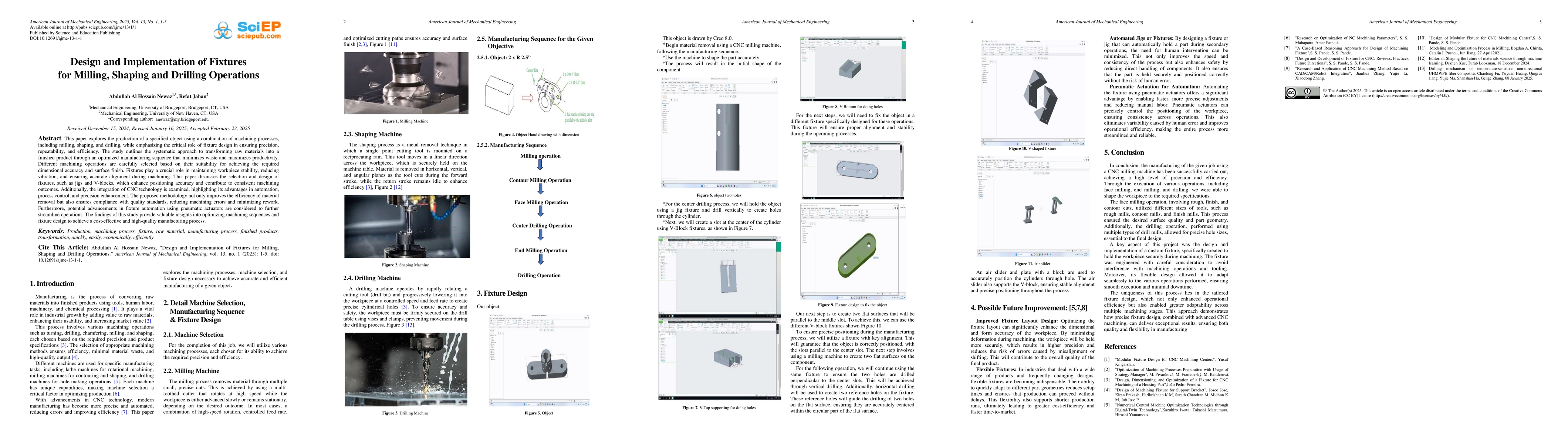 Thumbnail for Design and Imlementation of Fixtures for Milling,Shaping and Drilling
  Operations