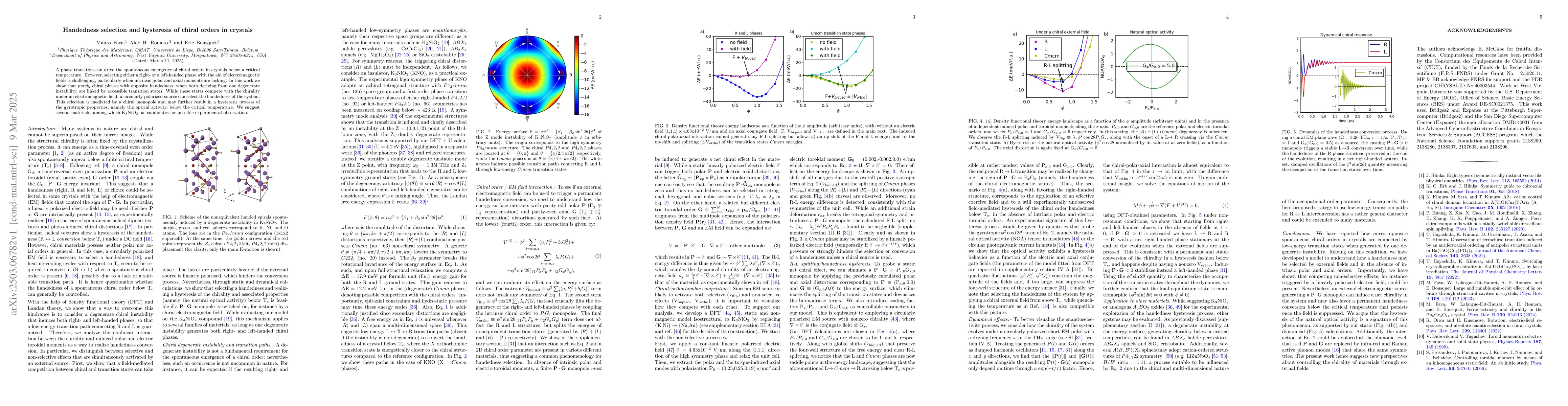 Thumbnail for Handedness selection and hysteresis of chiral orders in crystals