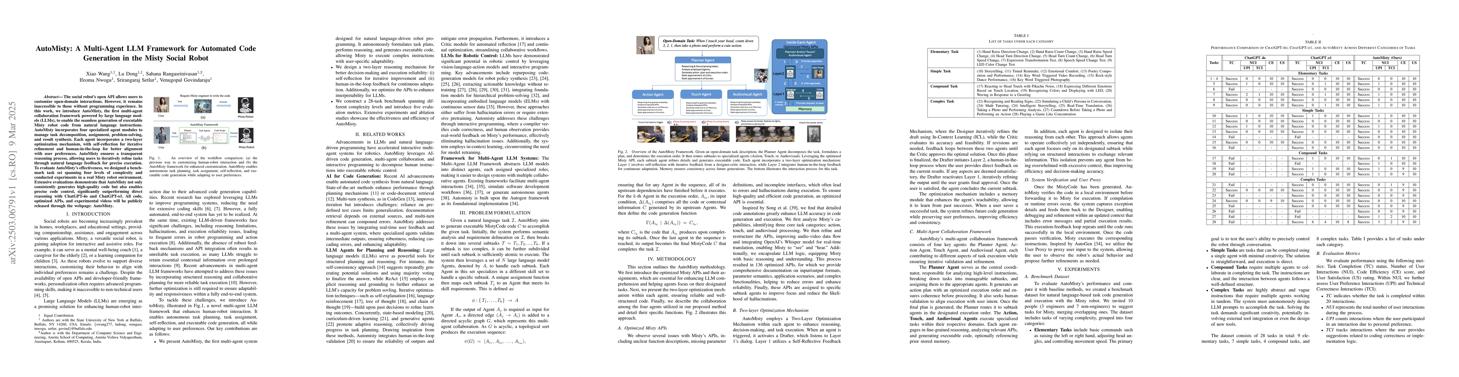 Thumbnail for AutoMisty: A Multi-Agent LLM Framework for Automated Code Generation in
  the Misty Social Robot