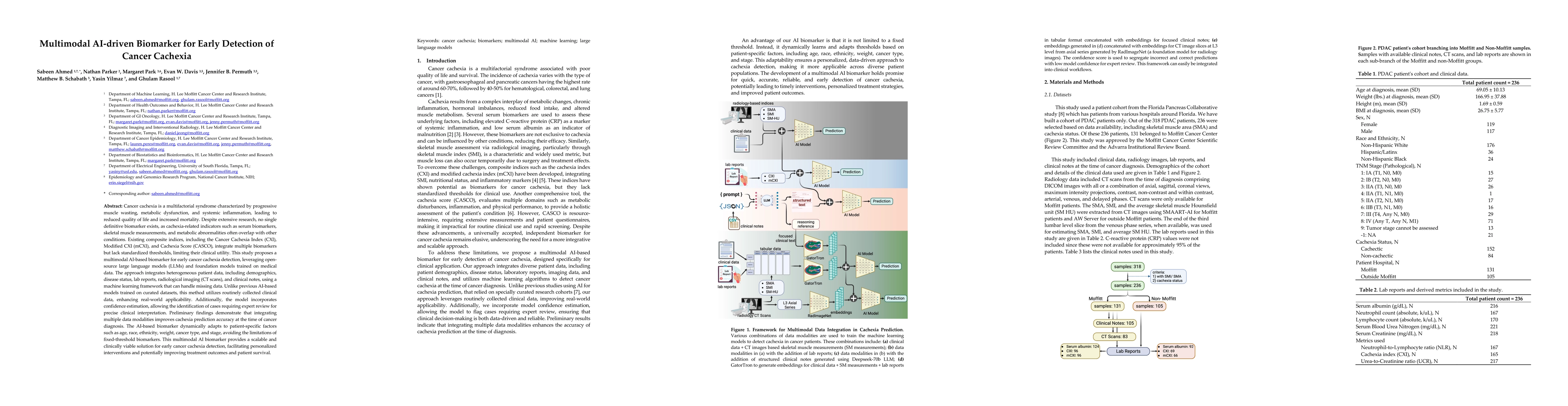 Thumbnail for Multimodal AI-driven Biomarker for Early Detection of Cancer Cachexia