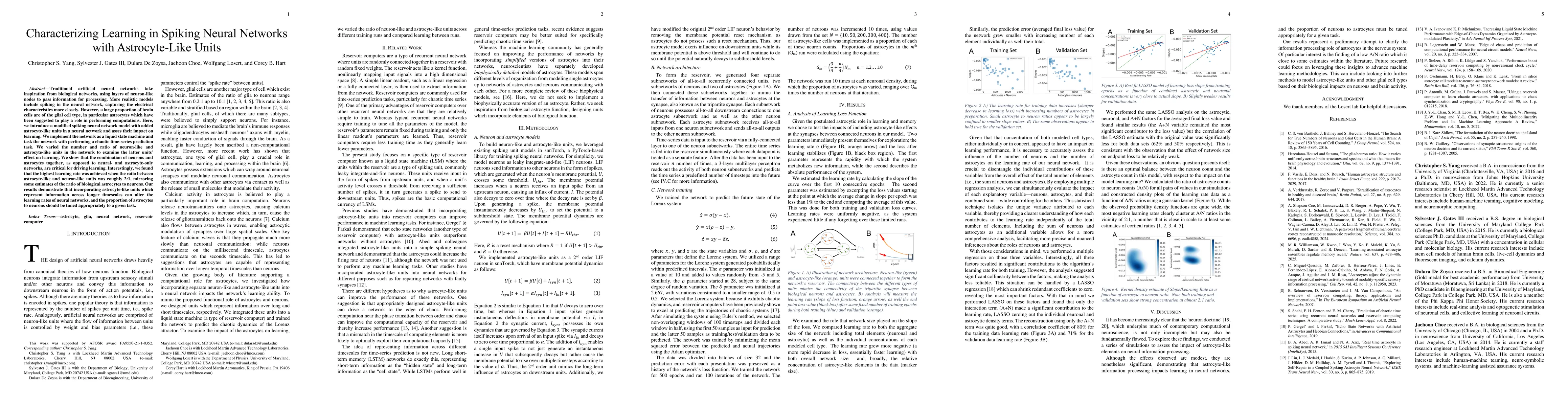 Thumbnail for Characterizing Learning in Spiking Neural Networks with Astrocyte-Like
  Units