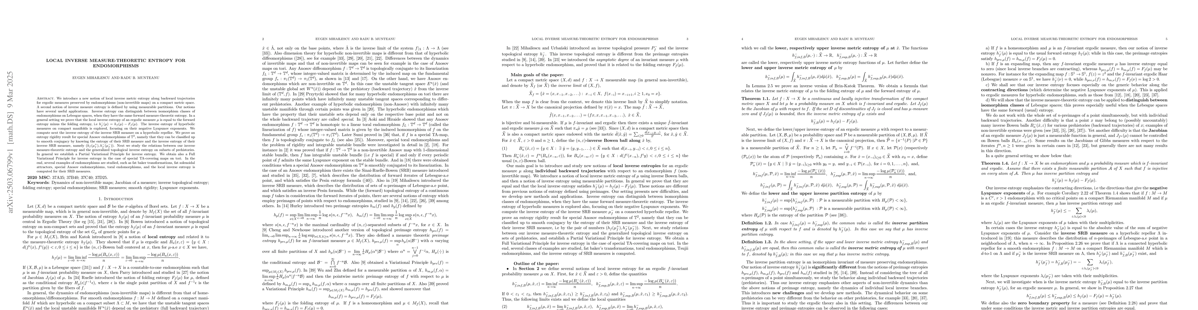 Thumbnail for Local inverse measure-theoretic entropy for endomorphisms