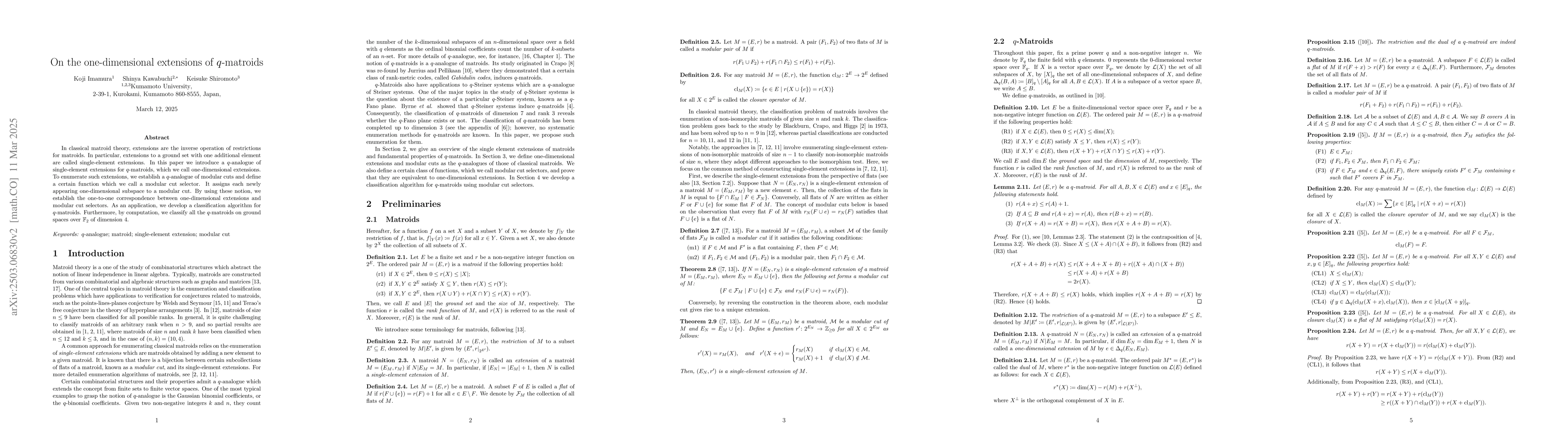 Thumbnail for On the one-dimensional extensions of $q$-matroids