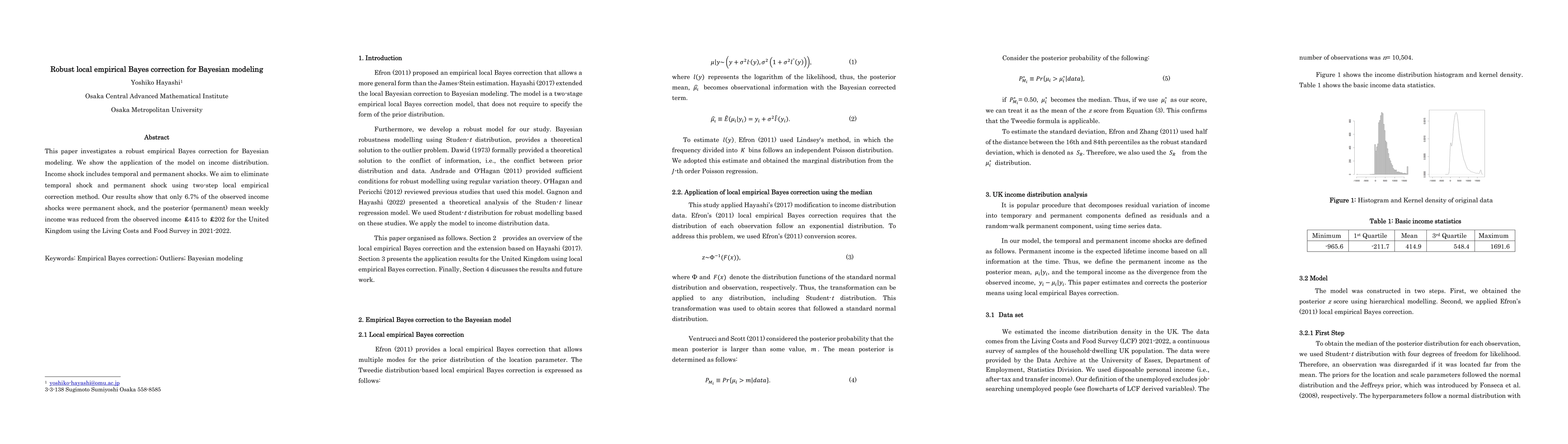 Thumbnail for Robust local empirical Bayes correction for Bayesian modeling