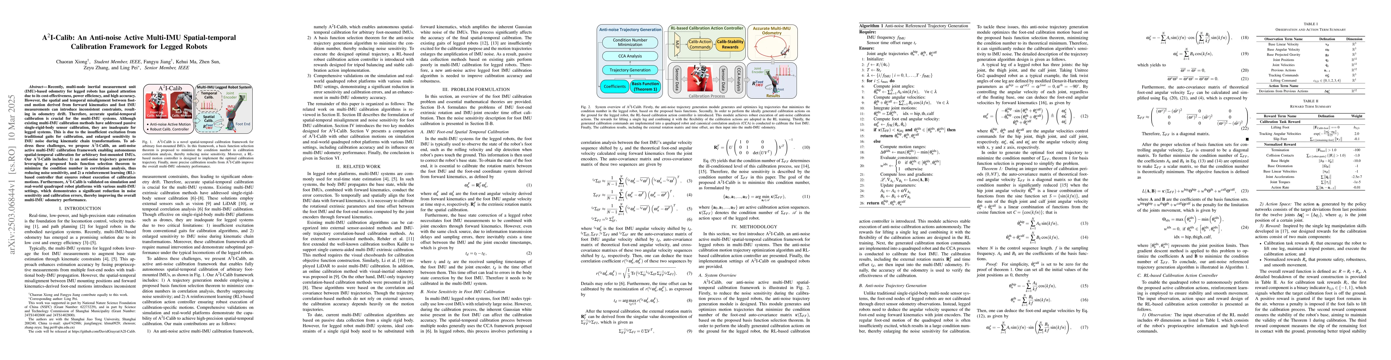 Thumbnail for A2I-Calib: An Anti-noise Active Multi-IMU Spatial-temporal Calibration
  Framework for Legged Robots