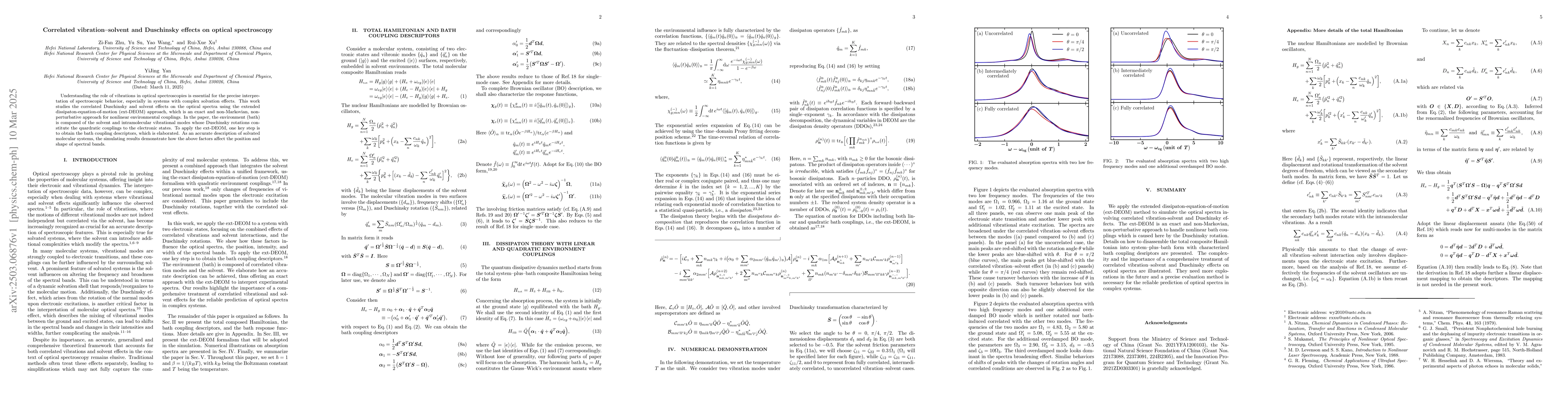 Thumbnail for Correlated vibration-solvent and Duschinsky effects on optical
  spectroscopy