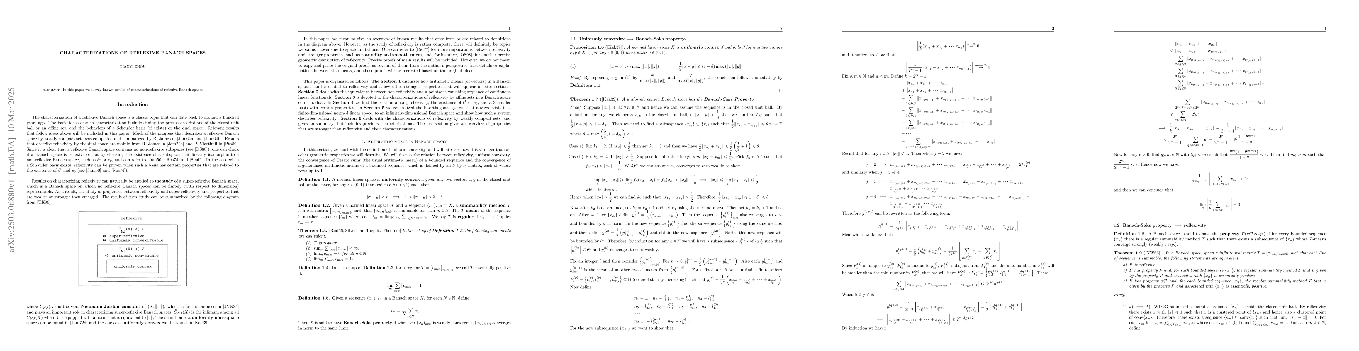 Thumbnail for Characterizations of Reflexive Banach Spaces