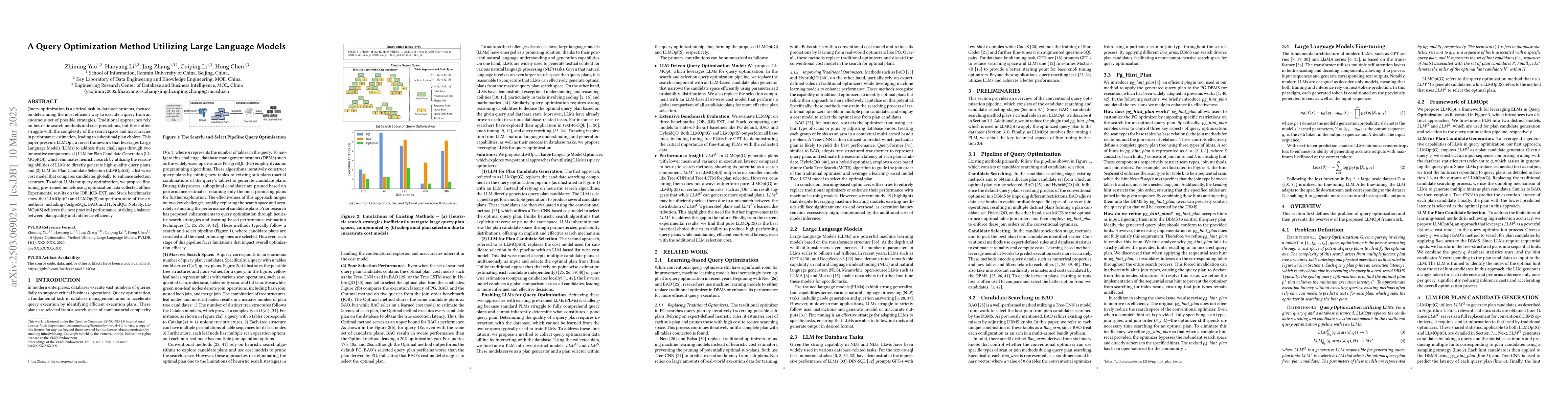Thumbnail for A Query Optimization Method Utilizing Large Language Models