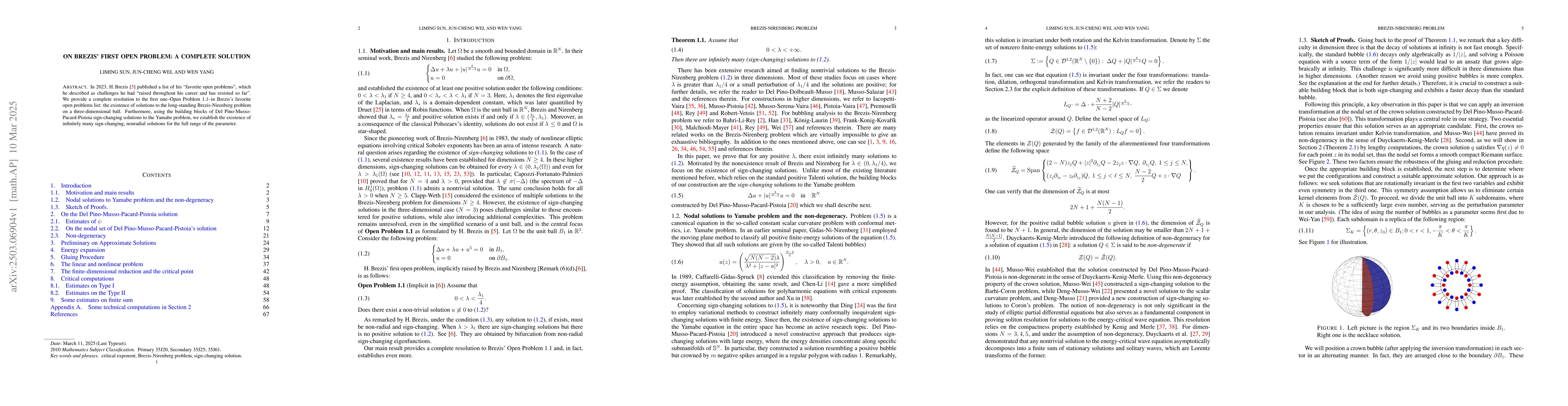 Thumbnail for On Brezis' First Open Problem: A Complete Solution