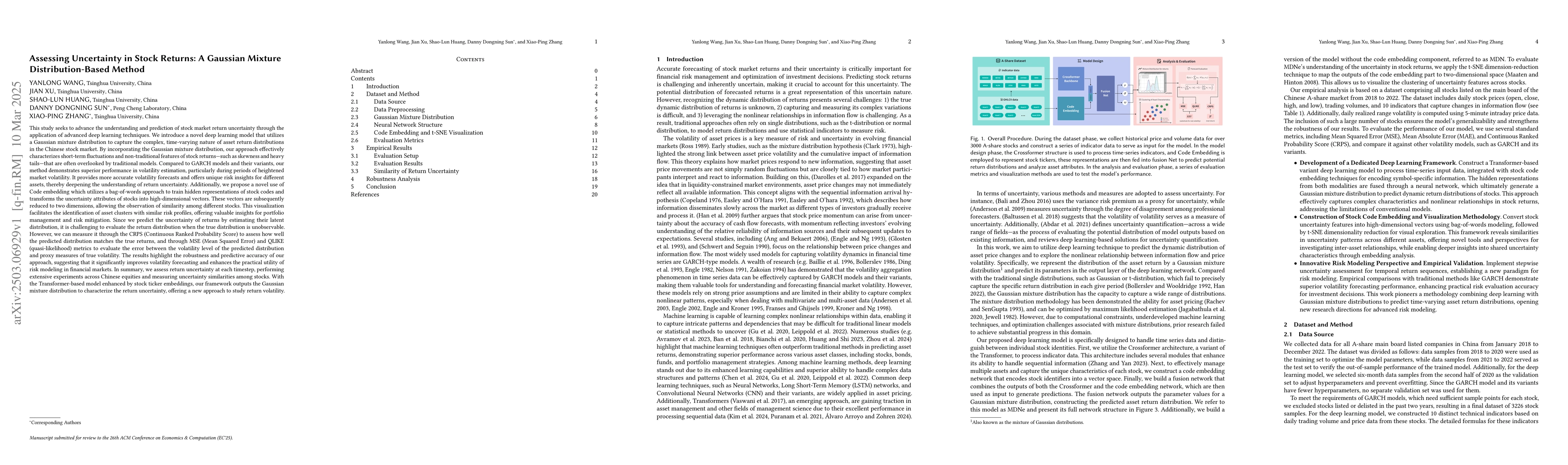 Thumbnail for Assessing Uncertainty in Stock Returns: A Gaussian Mixture
  Distribution-Based Method