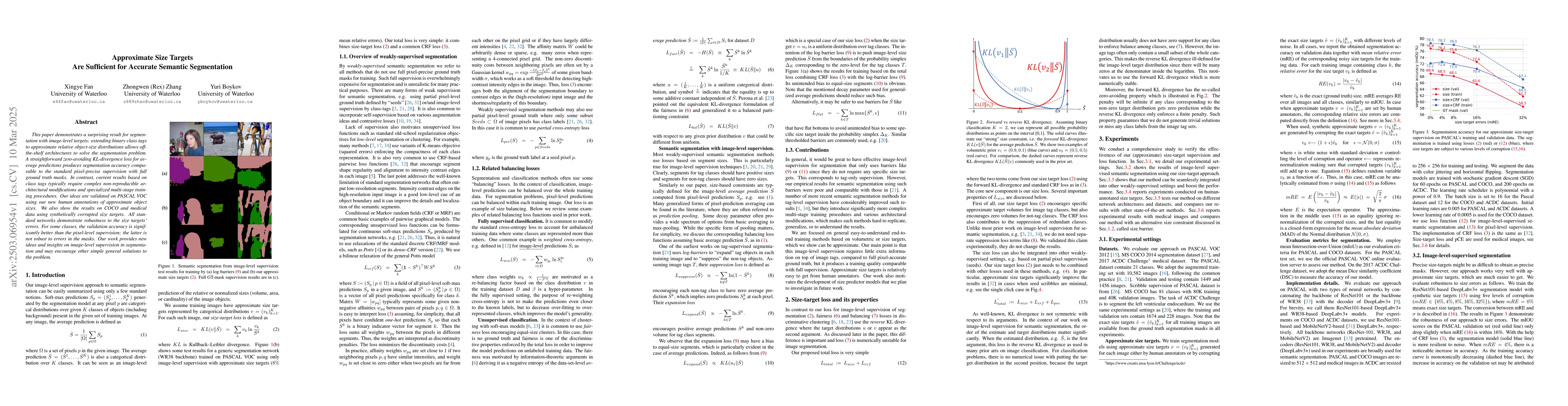 Thumbnail for Approximate Size Targets Are Sufficient for Accurate Semantic
  Segmentation
