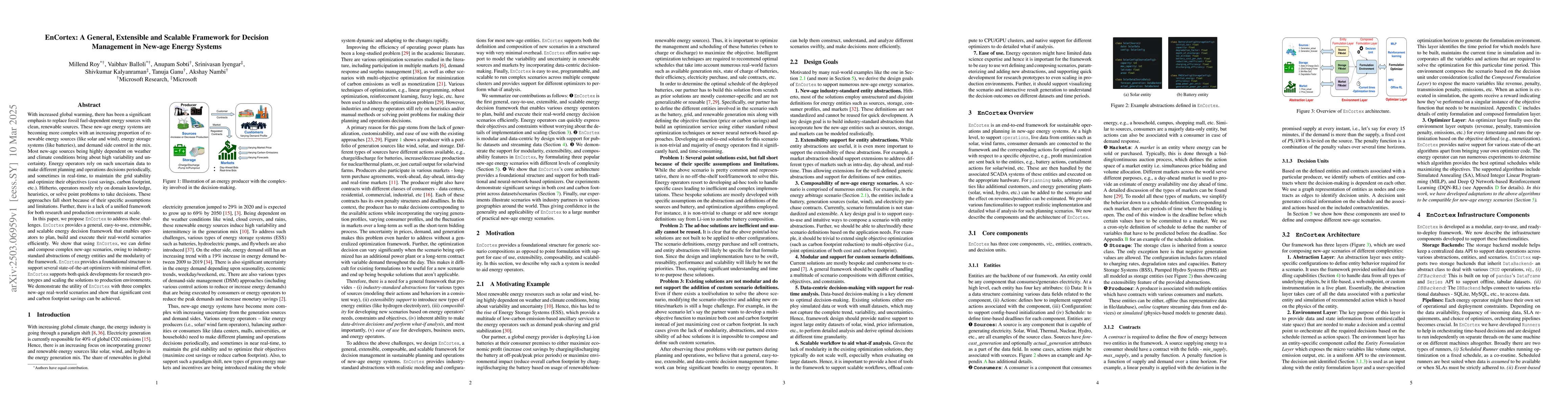 Thumbnail for EnCortex: A General, Extensible and Scalable Framework for Decision
  Management in New-age Energy Systems