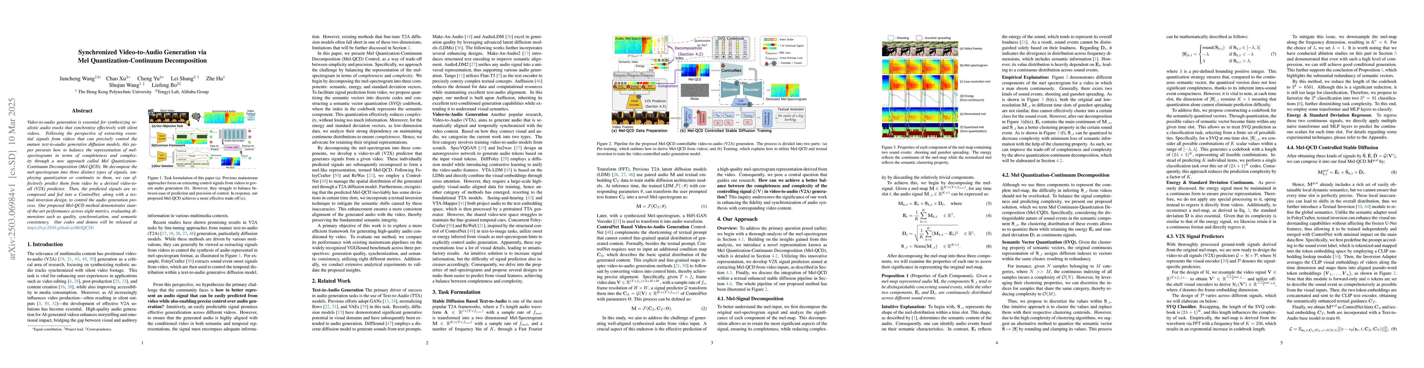 Thumbnail for Synchronized Video-to-Audio Generation via Mel Quantization-Continuum
  Decomposition