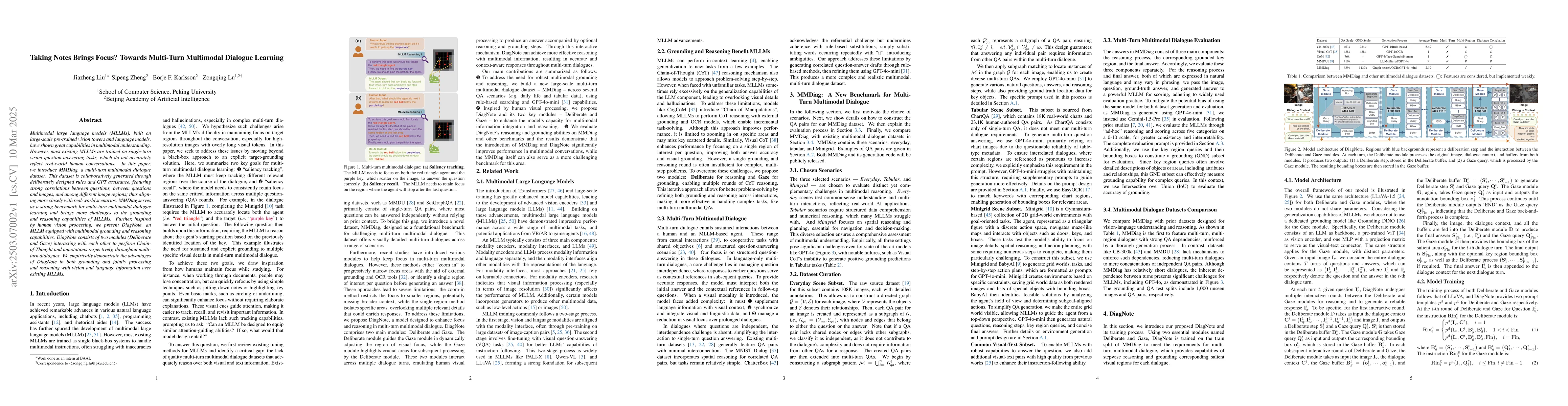 Thumbnail for Taking Notes Brings Focus? Towards Multi-Turn Multimodal Dialogue
  Learning
