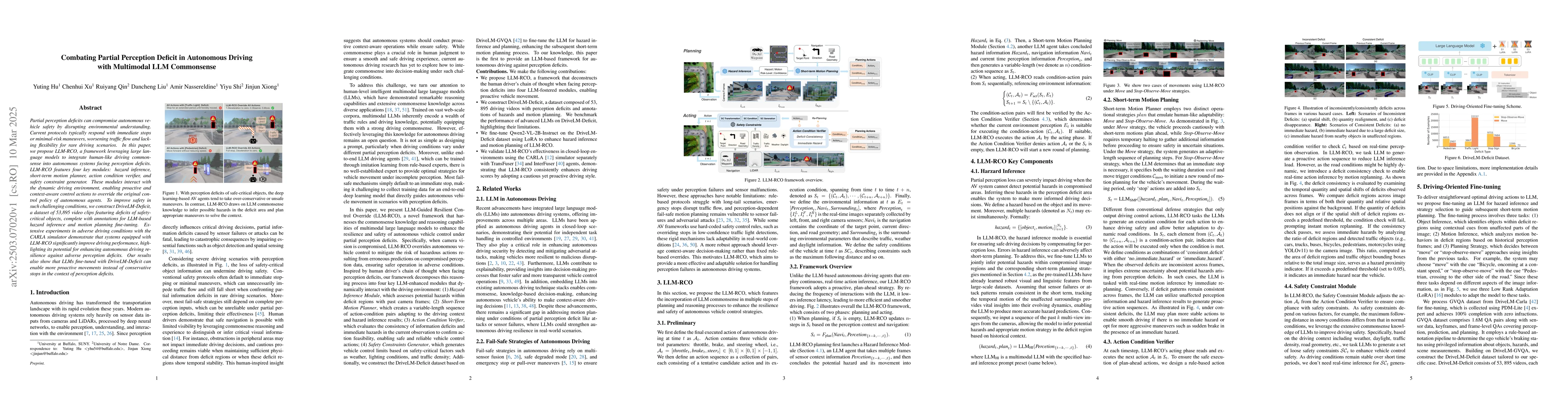 Thumbnail for Combating Partial Perception Deficit in Autonomous Driving with
  Multimodal LLM Commonsense