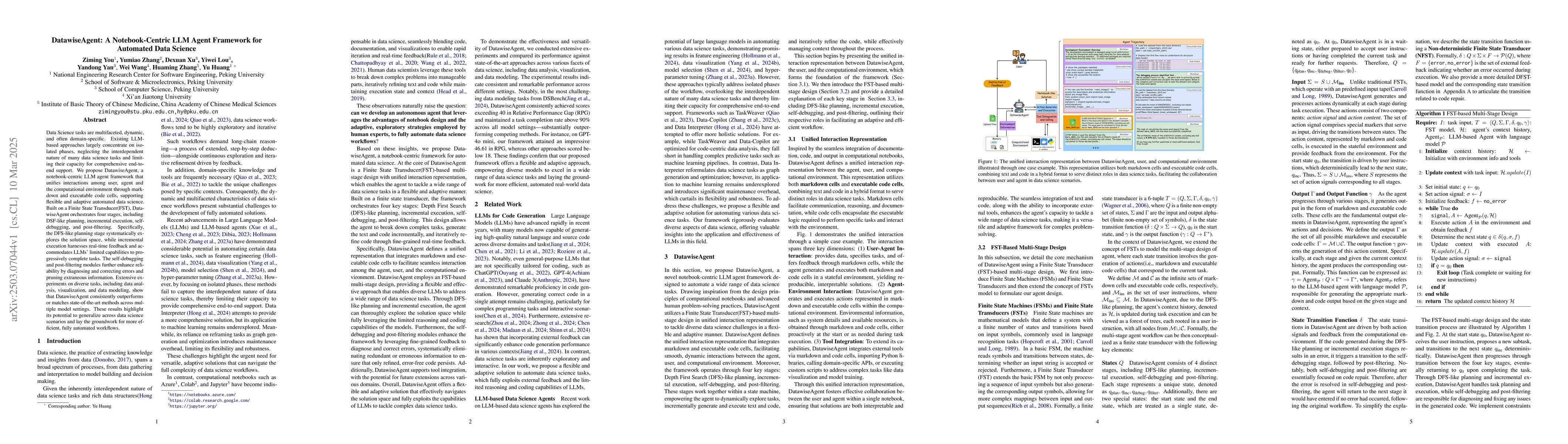 Thumbnail for DatawiseAgent: A Notebook-Centric LLM Agent Framework for Automated Data
  Science