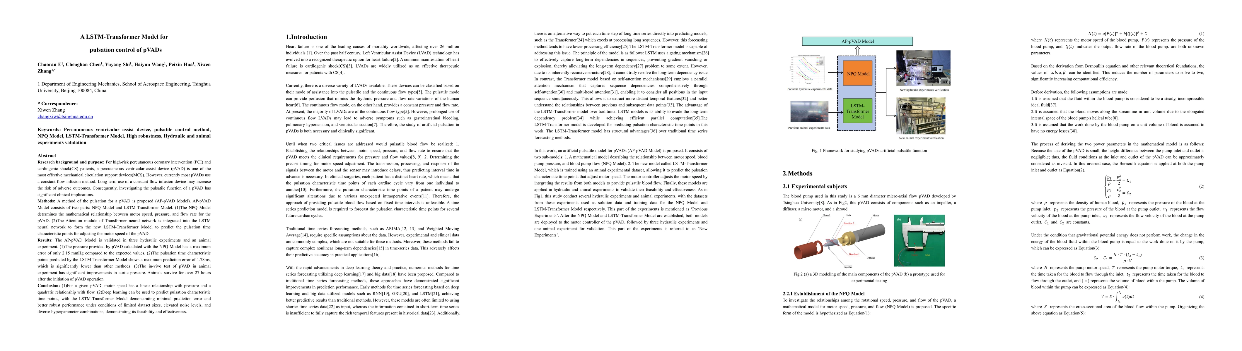 Thumbnail for A LSTM-Transformer Model for pulsation control of pVADs