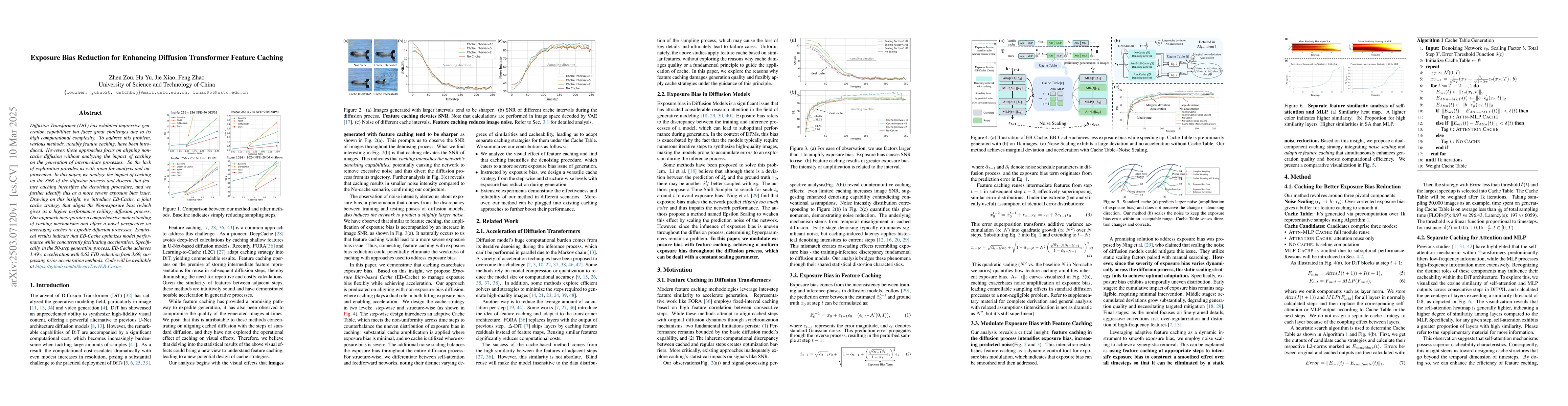 Thumbnail for Exposure Bias Reduction for Enhancing Diffusion Transformer Feature
  Caching