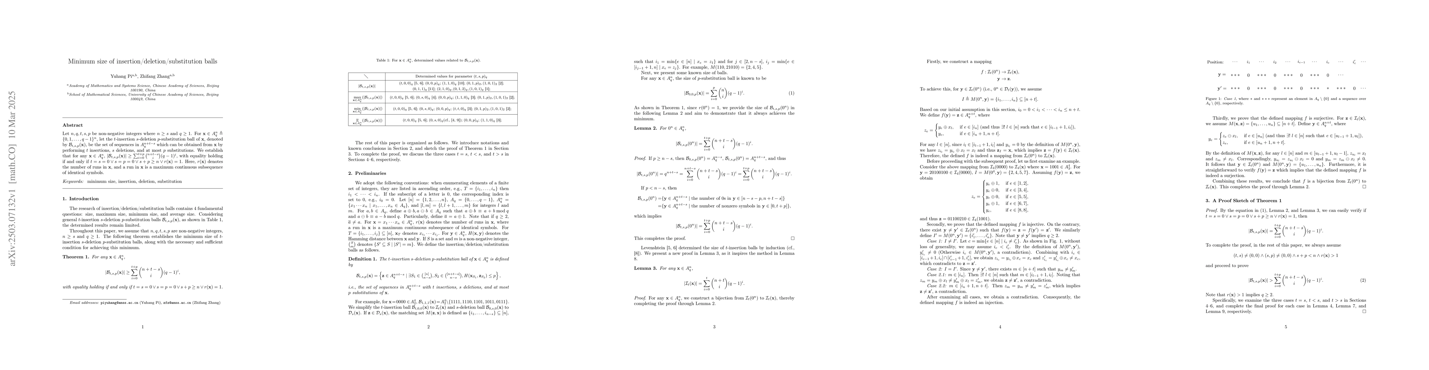 Thumbnail for Minimum size of insertion/deletion/substitution balls