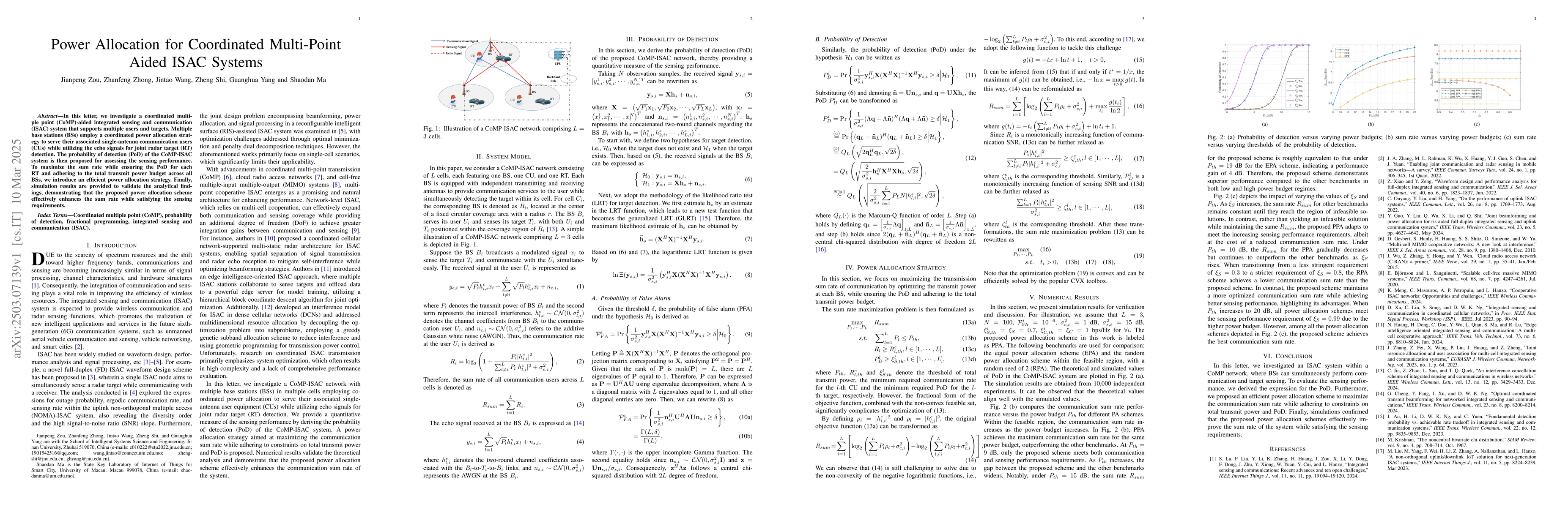 Thumbnail for Power Allocation for Coordinated Multi-Point Aided ISAC Systems