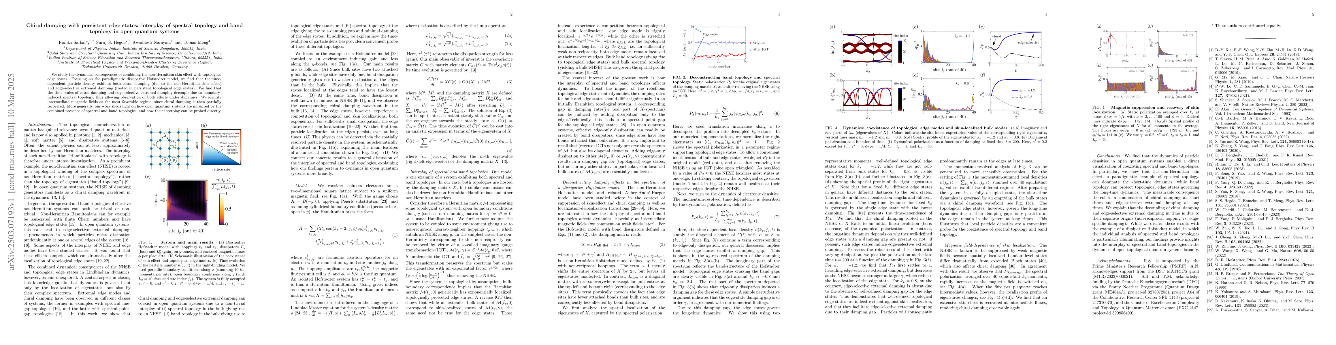 Thumbnail for Chiral damping with persistent edge states: interplay of spectral
  topology and band topology in open quantum systems