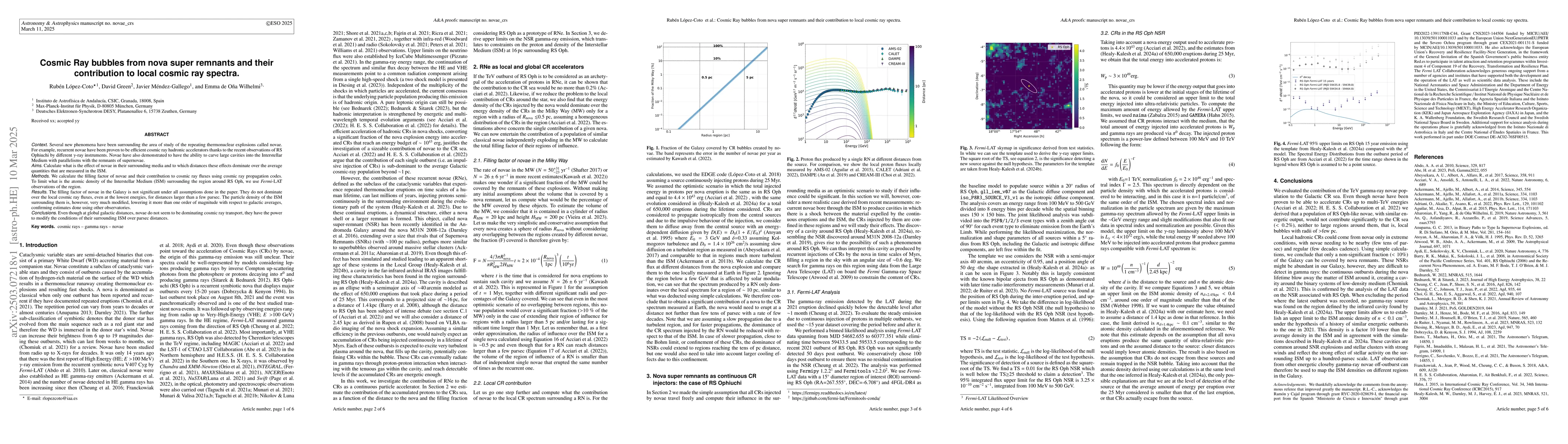 Thumbnail for Cosmic Ray bubbles from nova super remnants and their contribution to
  local cosmic ray spectra