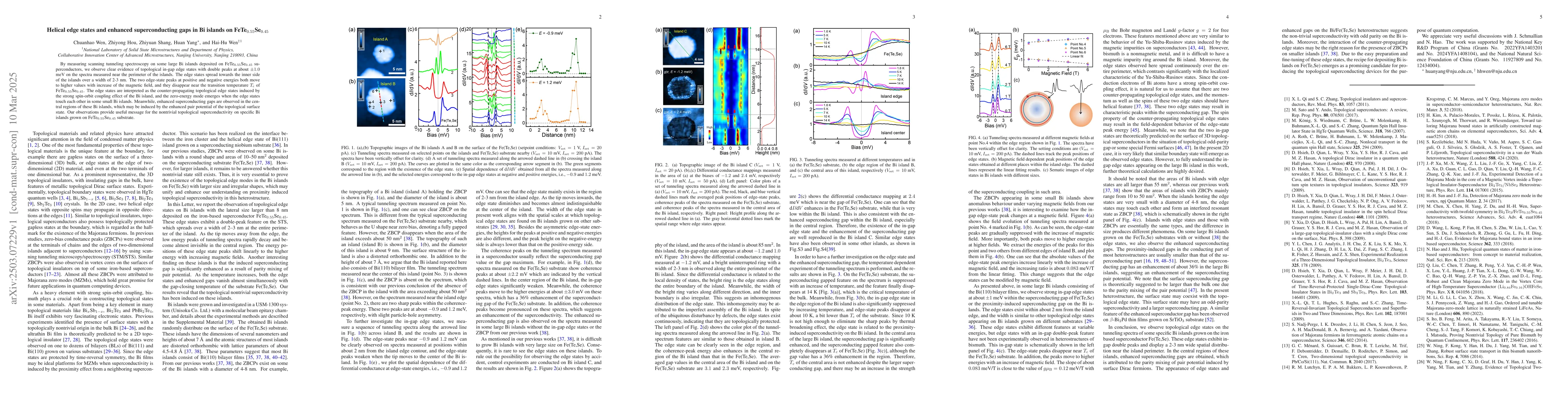 Thumbnail for Helical edge states and enhanced superconducting gaps in Bi islands on
  FeTe$_{0.55}$Se$_{0.45}$