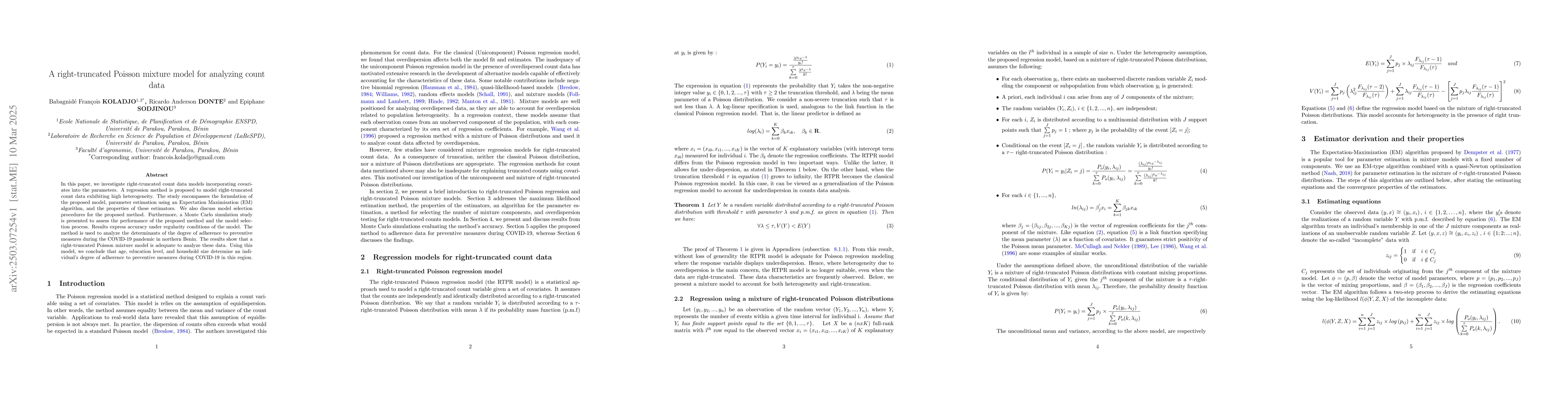 Thumbnail for A right-truncated Poisson mixture model for analyzing count data