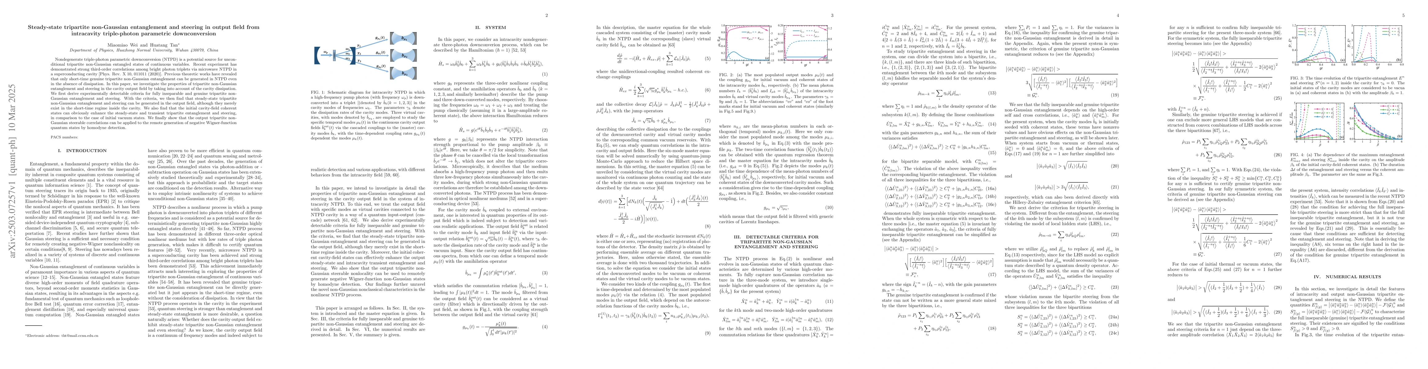 Thumbnail for Steady-state tripartite non-Gaussian entanglement and steering in output
  field from intracavity triple-photon parametric downconversion