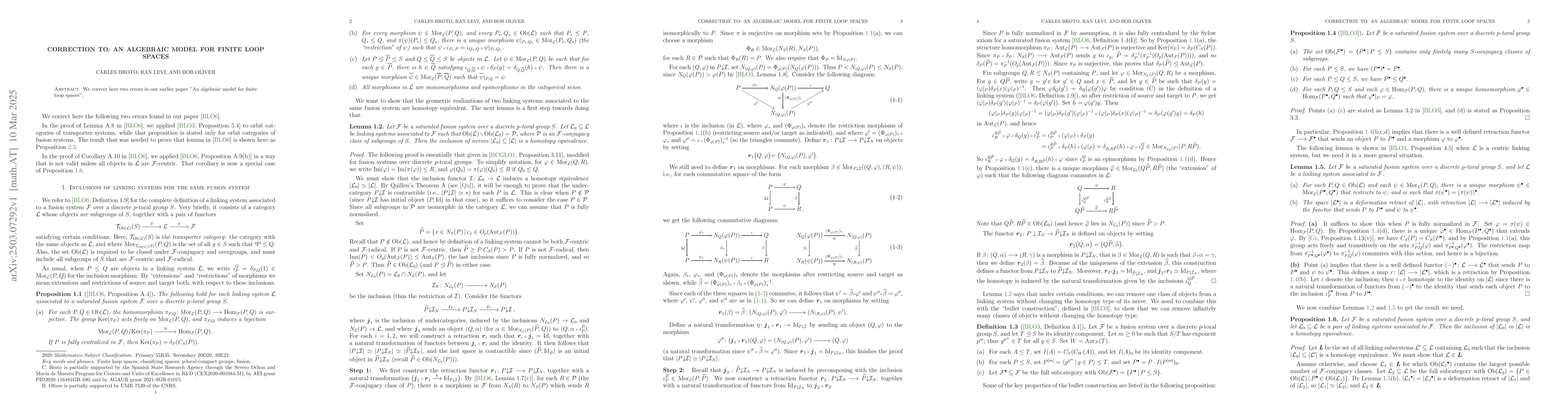 Thumbnail for Correction to: An algebraic model for finite loop spaces