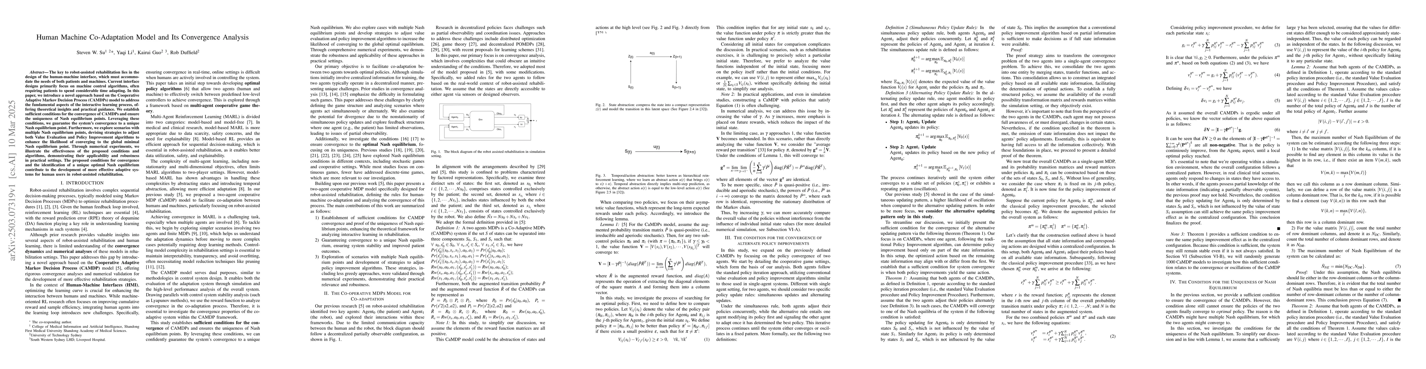 Thumbnail for Human Machine Co-Adaptation Model and Its Convergence Analysis