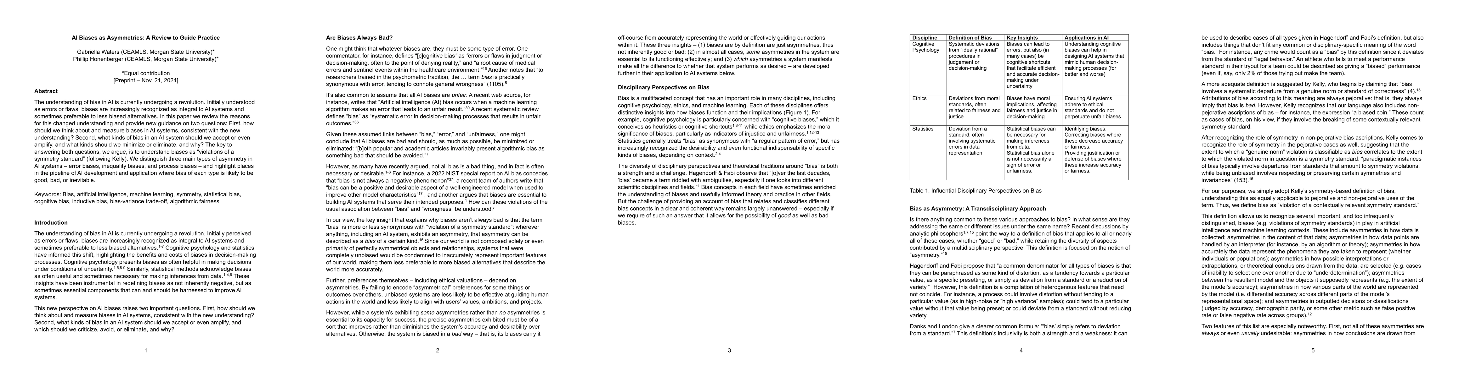 Thumbnail for AI Biases as Asymmetries: A Review to Guide Practice