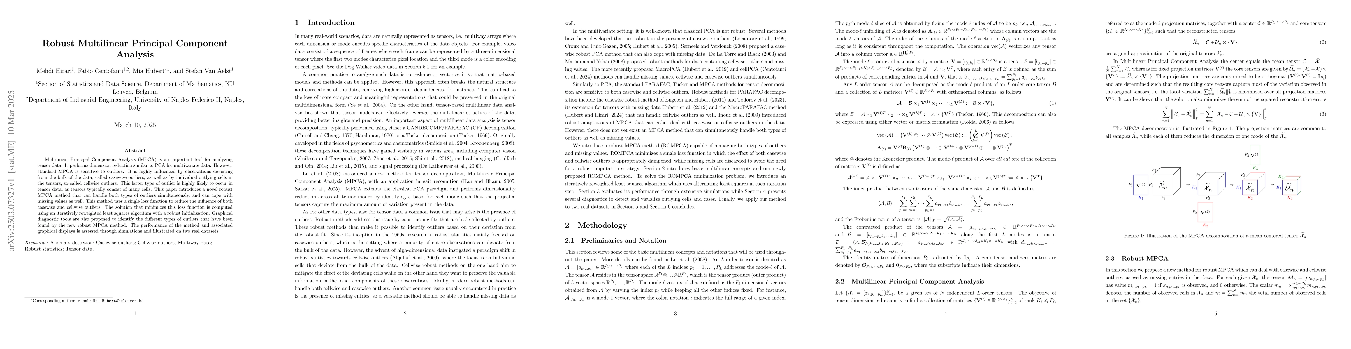 Thumbnail for Robust Multilinear Principal Component Analysis