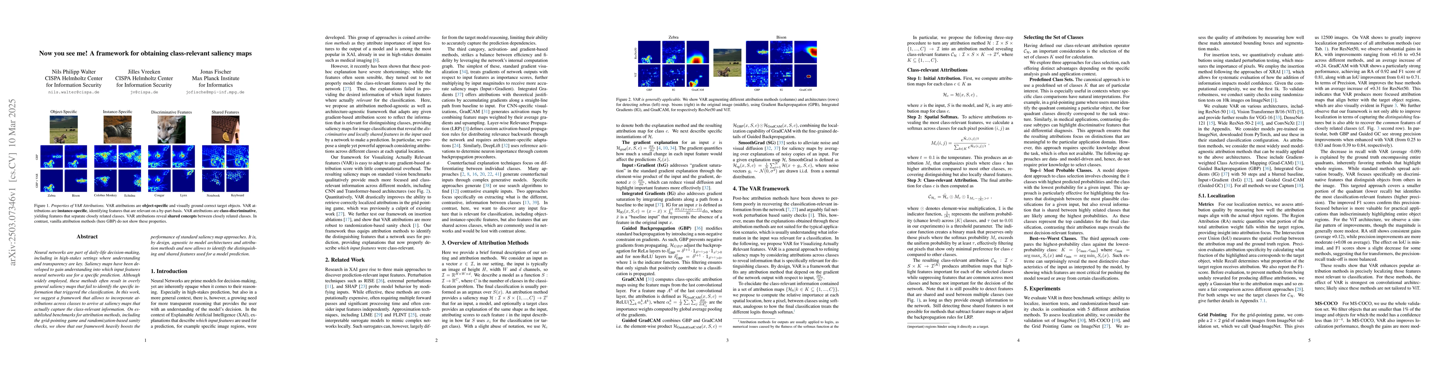Thumbnail for Now you see me! A framework for obtaining class-relevant saliency maps