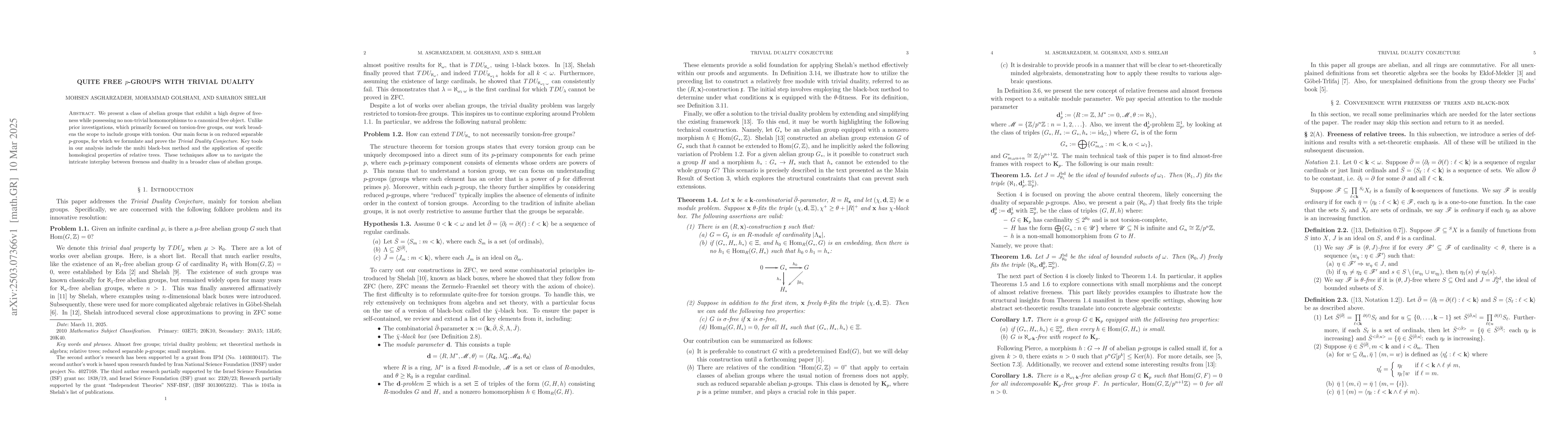 Thumbnail for Quite free p-groups with trivial duality