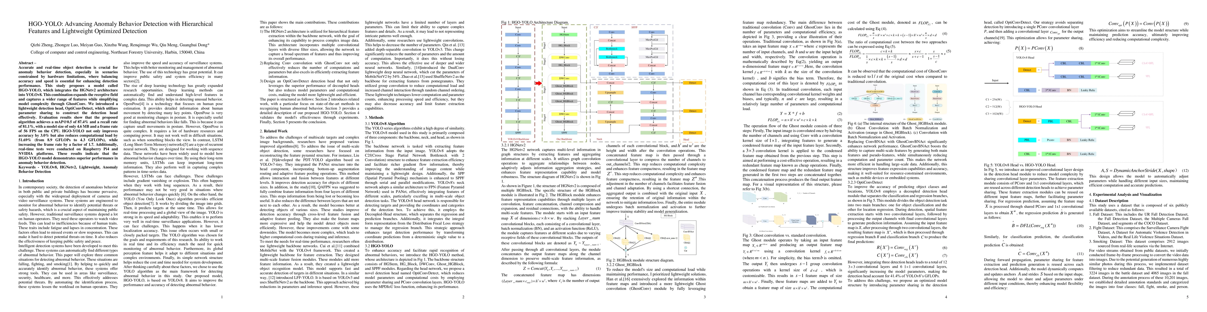 Thumbnail for HGO-YOLO: Advancing Anomaly Behavior Detection with Hierarchical
  Features and Lightweight Optimized Detection