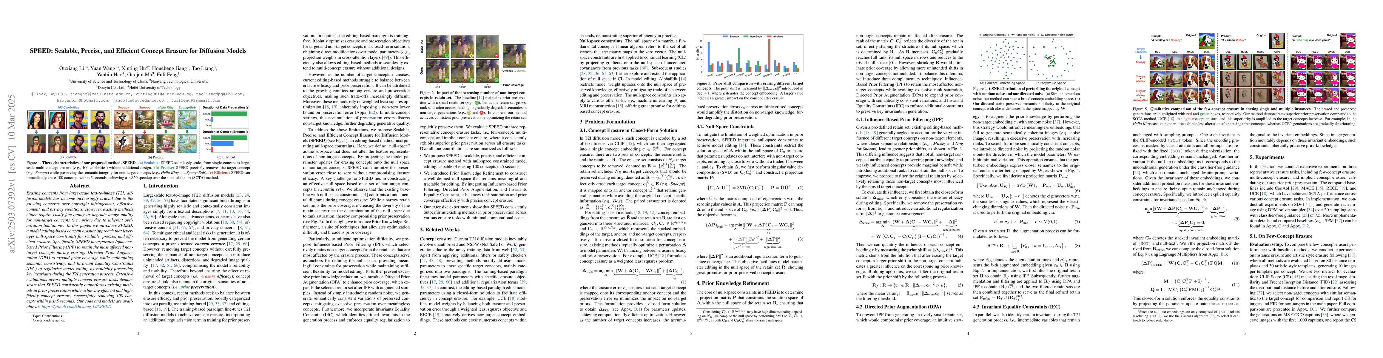 Thumbnail for SPEED: Scalable, Precise, and Efficient Concept Erasure for Diffusion
  Models
